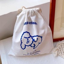 러블리 프린팅 파우치 소품 보관 여행 더스트백 가방 일러스트파우치 화장파우치 소지품 강아지파우치 린넨파