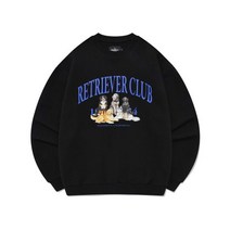 [국내매장정품] 리트리버클럽 [스웨트72시간만] RETRIEVER FRIENDS CREWNECK [BLACK]