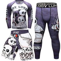 주짓수 도복 유도복 래쉬가드 여자 무도복MMA-러쉬가드 주짓수 티셔츠 + 바지 세트 복싱 유니폼 남성 Bjj