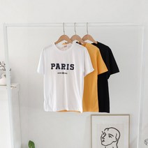 메이룸 1+1 에펠파리반팔 레터링 프린트 반팔티셔츠