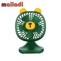 mailadi 자습실 탁상용 저소음 저소음 무선 선풍기, 녹색