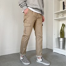 남성용 워싱 면 스판 밴딩 카고 팬츠(6COLOR)
