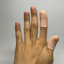 손가락 골무 2p 통풍형 바느질 보호 사무용 종이 밴드, 살구색