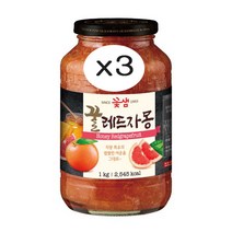꽃샘 꿀 레드자몽 1kgx3개, 3, 1kg