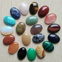 팬던트 고리형 비즈 공예 재료 옥 동그란 원형 천연 돌 20pcs