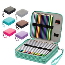 색연필 보관 가방 가죽 필통 파우치, 120색, 핑크