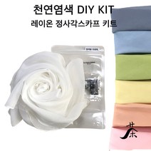 [1인용] 천연염색 DIY 텐셀 쁘띠 스카프 / 자연염색 미니 머플러 체험학습용 만들기 재료 / 13색 택1, 2.가자(그레이)