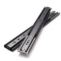 슬라이딩 볼레일 고하중 레일 헤비 듀티 캠핑카 가구, 18인치 블랙(45cm)