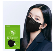 TS가드 KF94 황사방역 마스크 새부리형 100매 블랙