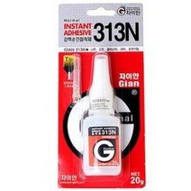 Gian 강력순간접착제 313N 20g (순간본드 나무 고무 플라스틱 금속 도자기 접착)