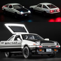 미니오토 이니셜D AE86 자동차 모형 다이캐스트 1대28, 화이트