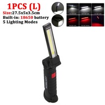 Folding COB XPE LED Work Light Handheld Flashlight 7 Gears Rechargeable Magnet Emergency Car Inspect, 04 LED 5 Gears Lights