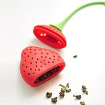 티백 주머니 티 스트레이너 미세 거름망 차망 깔때기 Silicone Tea Infuser Spice Filter Bag Leaf Teaware Fancy Sieve Herbal T, strawberry_CHINA