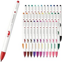 일본 문구류 zebra wyss22-36c-n clickart 수성 마커 36색 케이스, 36색세트(고양이무늬)