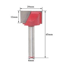 무쇠 소형재단기 업소용작두 6mm 생크 표면 기획 바닥 청소 커터 목재 밀링 CNC 커터 조각 칼 라우터 비트 목공 도구119148, 6 x 20
