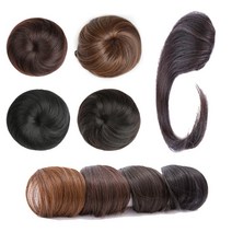 승진유통 여자패션가발 여성패션가발 올림머리 똥머리 붙임 가발 패치 결혼식 여성탈모 여자가발 돌잔치 부분가발, 올림머리 부분패치 블랙