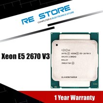 컴퓨터부품 기타부속 인텔 제온 e5 2670 v3 cpu e5-2670v3 sr1xs, 없음