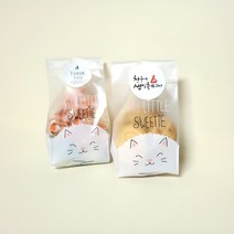 소소한 하루 OPP쿠키봉투 반투명 야옹이 M쿠키봉투 10p