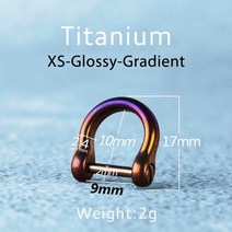 티타늄 명품 자동차 제작 키링 키홀더 백참 열쇠 고리 말굽 버클 경량 키 체인 컬러, 티타늄-09-그라디언트