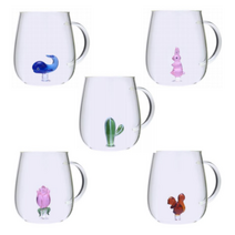 [딜리셔스키친] 루체른 유리컵 5종/택1, Clear pink Rabbit (토끼)