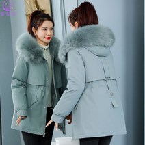 셀럽당 여성용 겨울 기모 파카 패딩 하프 기모 자켓 빅사이즈 M-3XL F01361