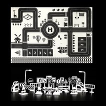 층간소음 매트 아파트 도시 교통 도로 맵 매트 카펫 자동차 주차장 로드맵 표지 등반 게임, 05 BeiOu 28LB