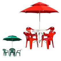 베란다 야외용 파라솔 테이블 세트 테라스 정원용 편의점 의자 테라스 파라솔 테이블 야외 용 접이식, 쿠팡 파라솔대형파랑_테이블청색-의자흰색, 쿠팡 본상품선택