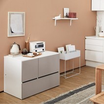 한샘 키친온 리빙수납장 수납형_낮은장 2종/택1, 화이트(A)