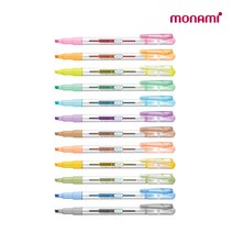 모나미 에센티 소프트 파스텔 형광펜 12색 낱개, 파스텔 올리브