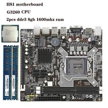 h81m-em51addp mb h81 pc 마더보드 lga 1150 matx 1150 마더보드+g3260cpu+2pcs ddr3 8gb 1600mhz ram 메인보드 h81