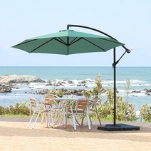 알루미늄파라솔 3.0 대형 고급형 파라솔 3M 야외 아웃도어 특대형 폴딩 접이식 parasol 레버형 그늘막 햇빛가림 어닝, 그린, 파라솔3.0+물통베이스