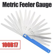 필러 게이지 미터법 크기 0.02-1mm 두께 게이지 세트 밸브 잎 스파크 플러그 갭 측정 프로브 갭 100B17
