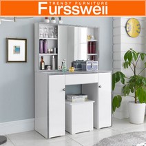 [퍼스웰] 품질인증자재사용/ 벨로스 슬라이딩 화장대.오픈형(CW_048), 색상:화이트