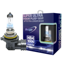 차량용 할로겐 램프 슈퍼 울트라 비전 플러스 HB4(9006) (1 Set), 2개입, SUPER ULTRA VISION PLUS, 9006