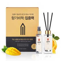 향기비책 집중력 스터디 디퓨저+룸스프레이 기획세트 - 망고만다린(상큼달달향) 공시생 수험생 공부방 추천 집중 필수아이템!