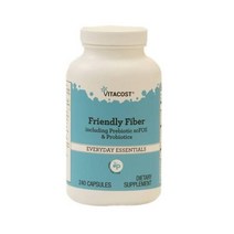 Vitacost Friendly Fiber Prebiotic scFOS & Probiotics 비타코스트 식이섬유 프리바이오틱 scFOS 프로바이오틱 240캡슐