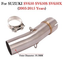 호환스즈키 SV650 SV650X SV650S 2003 - 2020 2021 2022 오토바이용 슬립온 51mm 배기 수정 이스케이프 모, 02 2003-2015 Years