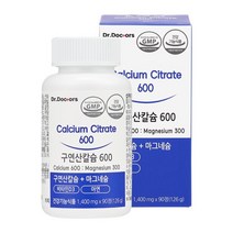 [닥터닥터스]구연산 칼슘 600 (1 400mg x 90정)