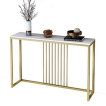 복도 테이블 아파트 현관 홈데코 복도장 슬림콘솔, 80x30x80cm 골드 + 로렌 블랙