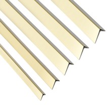 티타늄 골드 폴리싱 ㄱ자 코너몰딩(2.4M) 5EA묶음 재료분리대 타일 비드 꼼꼼이, 30mm X 5EA