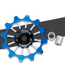 자전거롤러 세라믹 베어링 MTB 자전거 합금 뒷 변속기 풀리 12T 도로 가이드 롤러, 04 Blue, 04 Blue