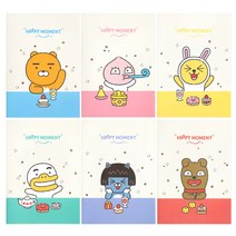 [문구조아] 카카오프렌즈 해피모먼트 신학기 무선제본 노트 무지, 2개