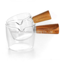 마카롱여사 조리도구 계량스푼 우드손잡이 내열 유리계량컵 수저 파우더 원두 커피 베이킹, 55mlml