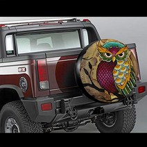 대형캠핑웨건 접이식캠핑카트 타이어 커버 미국 이글 폴리 에스터 범용 스페어 휠 트레일러 RV 캠핑카, 03 16 Inch