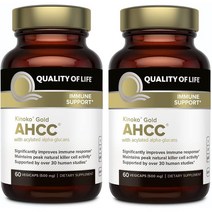 프리미엄 키노코 골드 AHCC 500mg 버섯보충제 식물성 베지캡슐 60정, 2개