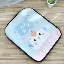 터치온리 침대쿨매트 대나무돗자리 쿨매트 여름침대매트 냉매트 자동차방석 쿨방석 쿨링 거실침대 고급대자리 에어메쉬 방석 대자리 여름매트 쿨링매트 싱글 거실 대자 대나무돗자리 쿨매트, 증가 번호 75*100cm, 아이스 실크 매트-귀여운 고양이 쌀