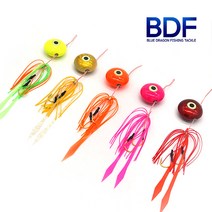 청룡조구 참돔 타이라바 헤드 스커트 세트 45g-150g, 초록야광-60g, 60g