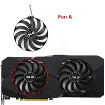 컴퓨터 CPU쿨러 새로운 95MM T129215SU 그래픽 카드 쿨러 팬 ASUS Radeon RX 5600 XT 듀얼 EVO OC edition, 01 Fan-A_01 없음 RGB_01 Black