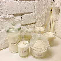 오브제헤르츠 소이캔들 인테리어 홈데코 집들이선물, 브라운 실버리드 (면심지), 화이트자스민민트