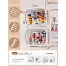 아크릴박스 손으로 만든 디스플레이 박스 팝 마트 스토리지 투명 아크릴 스페이스 캡슐 블라인드 스탠드, [02] Two pack